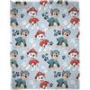 Character World Coperta in pile con licenza ufficiale Paw Patrol, super morbida e calda, design abbozzato blu con Marshall e Skye, perfetta per casa, camera da letto, campeggio e pigiama party
