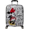 American Tourister Wavebreaker Disney - Valigia Cabina 55x40x20 cm, Valigia Rigida, Trolley Cabina per Ryanair & la Maggior Parte delle Compagnie - Minnie Comics White