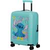 American Tourister Dashpop Disney - Bagaglio a Mano 55x40x20/23 cm, Trolley Cabina Rigido Espandibile per Ryanair & la Maggior Parte delle Compagnie, 41/47L, Stitch Flower