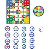 Fonowx Tappeto Gioco Del Ludo Tappeto Giochi Da Tavolo per Bambini con Scacchiera Volante Dado E Pedine Realizzato in Cotone PE Adatto a Famiglia Attività di, come descritto, 90x90x0.3cm