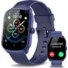 STECEi Smartwatch, Ricezione chiamate Bluetooth, 112 modalità sport, Orologio fitness, IP68 impermeabile, Blu