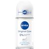 Beiersdorf NIVEA Original Care - Deodorante roll-on senza alluminio (ACH) e alcool etilico, deodorante con essenza per la cura della pelle per 48 ore di protezione e cura (50 ml)