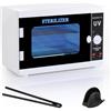 HomdMarket 12L Sterilizzatore UV, Armadio di Disinfezione UV con Timer, Lunghezza d'onda 185 nm, Porta in Vetro Temperato per Laboratori, Casa, Saloni di Manicure e Bellezza