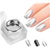 Generico Solpicchice gel in metallo specchio, gel artistico a LED UV, smalto per unghie metallici, vernice per finitura cromata, formula di effetto specchio liscio, 8 ml, per decorazione manicure casa salone d