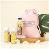 EVOLUDERM - Routine Escapade Estivale - 1 gel doccia exaltant 100 ml + 1 shampoo idratante 100 ml + 1 puro Monoi de Tahiti Olio Idratante + 1 sacchetto di cotone in omaggio - Vegan - Fabbricazione