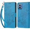 KENHONER Custodia per Motorola Moto G34 5G Cover, Blu Farfalla