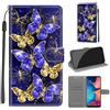 KENHONER Custodia per Samsung Galaxy A20e, Farfalla | Portafoglio Pelle PU, Magnetica, Resistente Agli Urti, Scomparto Carte Credito, Pieghevole, Flip Libro, Motivo