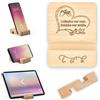 NM Idee Regalo Porta Cellulare in Legno per Colleghe Amiche - Supporto da Tavolo Porta Telefono e Tablet con Incisione Laser - Regalo Ufficio Collega Donna, Natale o Pensionamento