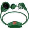YINGAYOU Cavo Prolungatore Schuko con interruttore 16A 250V Prolunga Schuko Corta con Interruttore 90 Gradi Impermeabile, 2AC IP44, Adatta per Ambienti Interni o Esterni (Verde, 1 m)