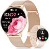BENYAR SMART Smartwatch Donna 1.43 HD Schermo per iOS/Android, Oro rosa