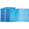 PEARL Blank Media Cases & Wallets - custodia ray: Blu-ray Slim-Soft-Sleeves blu-trasparente in confezione da 10 per 1 disco ciascuno (custodie vuote per, custodie bluray, DVD)