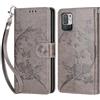 KENHONER Custodia per Xiaomi Redmi Note 10 5G Cover, Grigio Farfalla