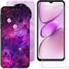 BUNALFaa Custodia per Oukitel C5 (6.52) + con Vetro Temperato Protezioni schermo, Case Black Silicone Morbido Cover Bumper Protettiva Antiurto Antiscivolo -Viaggio oltre