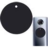 Generico Adesivi in Metallo per Telefono, Adesivi per Piastra per Supporto Auto, Piastra Metallica per Supporto Magnetico, Porta Cellulare da Auto Calamita (Rotondo Nero)