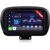 DISCORAMA® - AUTORADIO ANDROID FIAT 500X 2014-2020 STEREO AUTO TOUCH 9″ WIFI NAVIGATORE, AUTORADIO ANDROID FIAT 500X QUAD-CORE 4 GB RAM 64GB ROM CARPLAY ANDROID AUTO