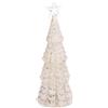 VACCHETTI ALBERO LED VETRO CON STELLA BIANCO H26