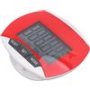 Hidyliu Contapassi Sportivo Passeggio Contapassi Professionale con Clip e Monitoraggio delle Calorie per gli Appassionati di Fitness ABS Leggero e Resistente (Rossa)