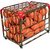 YldessmEU Carrello for organizer for palloni sportivi, scaffale for basket, gabbia for basket con coperchio chiudibile a chiave, grande supporto for palloni da calcio/pallavolo/calcio for la scuola(100x70x80cm)
