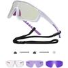 Suertree Occhiali da ciclismo da uomo, fotocromatici, sportivi, UV400, per ciclismo, corsa, attività all'aperto
