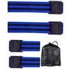 BOPIES Set 4 fasce limitazione flusso sanguigno BFR allenamento braccia gambe | Cinghia elastica larga regolabile crescita muscolare palestra domestica