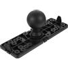 LALAFINA Supporto per Navigazione e Ecoscandaglio Kayak Base a Sfera Nera in Nailon e Silicone, Facile da Usare, per Accessori Canoa Stabili e Resistenti