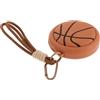 SAFIGLE Portamonete a Forma di Pallone da Basket in Pvc Caffè, Soluzione Compatta e Portatile per Accessori da Basket, come Portachiavi Sportivo