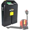 SSCYHT Batteria Sostitutiva LiFePO4 24V 36Ah Kit Backup Carrello elevatore PTE15N | Guscio in ABS nero, porta di ricarica a 6 pin, rimovibile, ricambio per transpallet elettrico