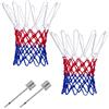 CrestHaven 2 reti da basket con aghi di gonfiaggio, rete standard per palloni da basket