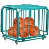 YldessmEU Carrello Porta Palline Grande da Basket con Ruote e Coperchi Bloccabili, Gabbia for Palline Pieghevole Verde, Organizzatore for Parco Giochi for Stadio Scolastico