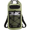 Homyl Zaino Impermeabile Outdoor Borsa Stagna da Viaggio con Manico Superiore E Spallacci Tasca Esterna E Ganci di Fissaggio, Verde, Verde Militare, 30L Doppio Spallaccio