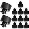 LIGHTAOTAO 12 Pezzi Tappi Push Pull per Bottiglie d'Acqua Sportive e Minerali, Tappi in PE Nero Sigillo Antigoccia e Diametro 28 Denti, ed Anziani