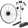 Season 26/28 Pollici 700c Kit Conversione Bici Elettrica 250W Motore Anteriore 36V-13Ah 15.6Ah 18Ah Ebike Batteria con Controller Integrato et caricatore