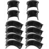 Toyvian Rivestimento per Tasche da Biliardo in Plastica Nera, Resistente e Funzionale per Ridurre Rumore e Vibrazioni, Accessorio per Tavolo da Biliardo