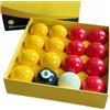 Sinkkuma Set di palline da biliardo (3,8 cm, 5,5 cm, 5,3 cm, 6,3 cm) rosse e gialle, 16 palline da biliardo.