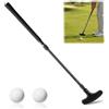 Zevrang Putter da golf retrattile con gambo allungabile per bambini e adulti, adatto per mancini e destrorsi, mini set di mazze da golf con 2 palline per interni ed esterni (nero)