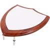 TOYANDONA Base in Legno a Forma di Emblema per Targhe e Medaglie, Multifunzione, Stabile e Naturale, per Decorazioni Domestiche e Ufficio, Finitura Grezza Venature Autentiche