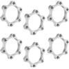 TOGEVAL 6 Pezzi Adattatore Mozzo Freno Disco Bici in Lega Alluminio Kit per Montaggio Rotor Filettato Riduce Vibrazioni e Rumore per Mountain Bike e Corsa