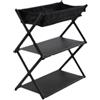Homyl Scaffale Portaoggetti da Esterno, Portatile, Pieghevole, con Tavolo Arrotolabile, Compatto, a Tre Livelli, con Struttura in Lega di Alluminio, Ideale, con Piatto di Stoffa