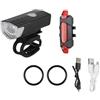 GALPADA Set di Luci per Bici Anteriore e Posteriore in Plastica Batteria al Litio Integrata, Luce LED Ricaricabile USB per Ciclismo Outdoor Visione a 360 Gradi