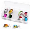 Generic 10 Mini Crankbait da Pesca, Esche Rigide 3 cm 1,6 g con Scatola Porta Esche