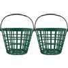 SHINEOFI Cesto portapalline da golf verde, 2 contenitori in plastica, capacità 50 palline, per attività golfistica all'aperto