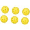 Bewinner Set di Palline da 40 Fori Palline da Allenamento per Esterni Ad Alto Rimbalzo da 6 Pezzi per la Pratica Sportiva Materiale PE da 2,9 Pollici (YELLOW)