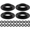 Hemobllo Anelli Antigoccia per Pagaia in PVC Nero 24 Pezzi, Accessori di Ricambio per Pagaie in Alluminio e Remi da Canoa, Blocca Acqua e Resistente agli Urti per Sport Acquatici