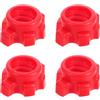 LIFKOME 4 Pezzi Spinlock Collar per Manubrio Filettato Rosso PE