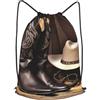 SMAZDFXX Zaino con coulisse Cappello da cowboy nero Stivali western Borsa con cordino Zaino pieghevole Borsa sportiva da palestra per lo shopping Yoga
