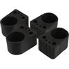DEARMAMY 4 Pezzi Tappi per Gambe Mobili in Gomma Nera Antiscivolo Protezione per Pavimenti Duri 1,5 Pollici per Attrezzature Fitness e Allenamento Indoor