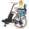 hongward Seggiolino per bicicletta posteriore per bambini, rimovibile, con pedana a forma di U, schienale e poggiapiedi più ampio, adatto per bambini da 6 mesi a 6 anni, 36 x 52 cm