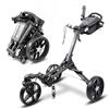 YMDXONE Trolley da golf a 3 ruote con ruota anteriore girevole a 360°: design pieghevole, vano portaoggetti integrato, manico regolabile in altezza, supporti per telefono cellulare/GPS/scheda