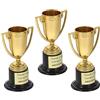Beavorty 3 Pezzi Mini Trofei Oro in Plastica e Studenti, Premi Motivazionali Eleganti e Stilosi per Feste e Concorsi Scolastici, Coppe Piccole per Aumentare Lo Spirito Riutilizzabile