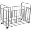 YldessmEU Gabbia da pallavolo impilabile for Scuola, Garage all'aperto, con Ruote | Carrello da Basket con cestello for Palline, Grande Supporto for Palline in Acciaio Inossidabile(100x60x75cm)